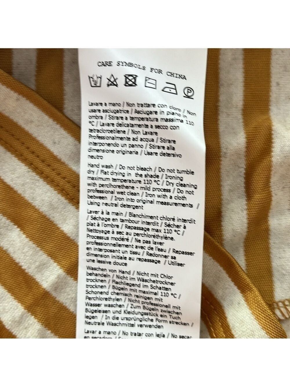 MaxMara Leisure Cina Striped Sleeveless Jersey Maxi Dress in Ochre / Mustard - Picture 11 of 15